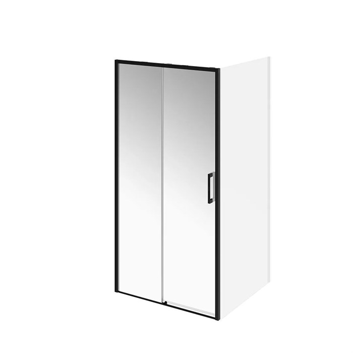 LN.100.SD.BLK.M Душевая дверь LINDO, раздвижная с функцией soft close, 100х195, матовый черный - фото 129484