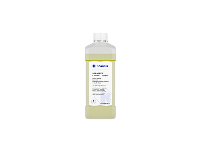 Средство для удаления остатков цементной затирки KERATEKS Cement Cleaner, 1л - фото 130126