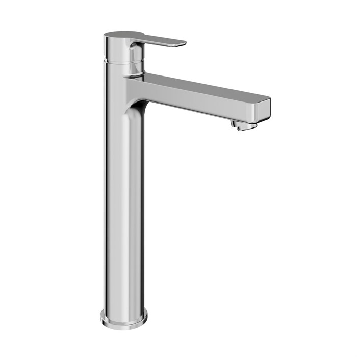 P4CR205LLZNKM Смеситель Соната высокий для раковины без донного клапана, хром - фото 131879