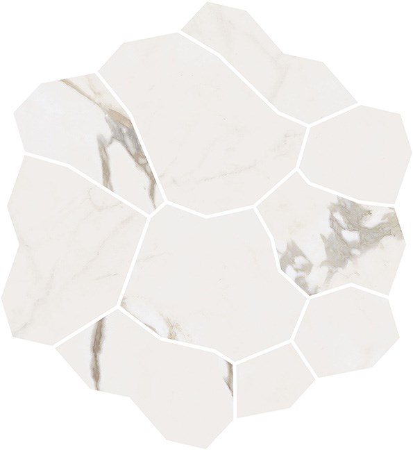 KMD2HID018BR Декор Марсель наборный бежевый светлый глянцевый обрезной 31,5x34,2x0,9 - фото 132638