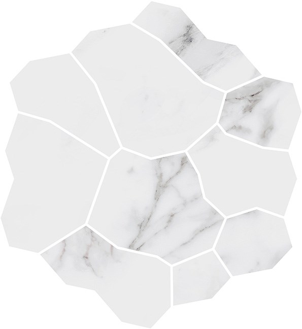 KMD2HID019BR Декор Марсель наборный белый глянцевый обрезной 31,5x34,2x0,9 - фото 132639