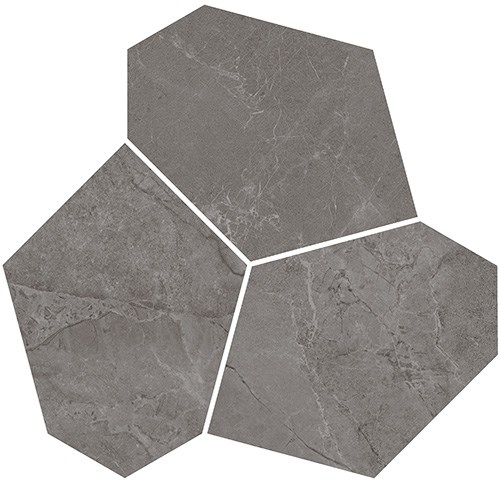KMD2HID023BR Декор Марсель наборный серый глянцевый обрезной 26,5x25,5x0,9 - фото 132640