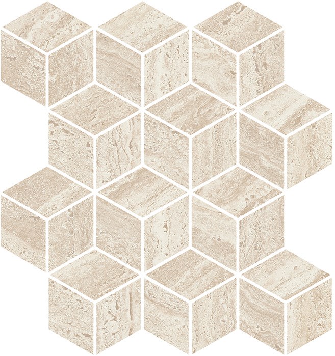 KMD2MSM015BR Декор Про Травертин мозаичный бежевый светлый матовый обрезной 34,5x37x0,9 - фото 132685