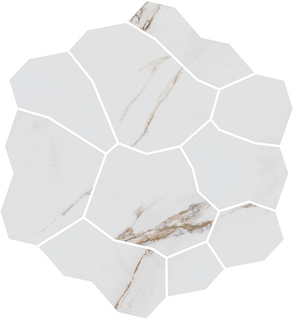 KMD2HID022GR Декор Марсель наборный белый матовый обрезной 31,5x34,2x0,9 - фото 132837