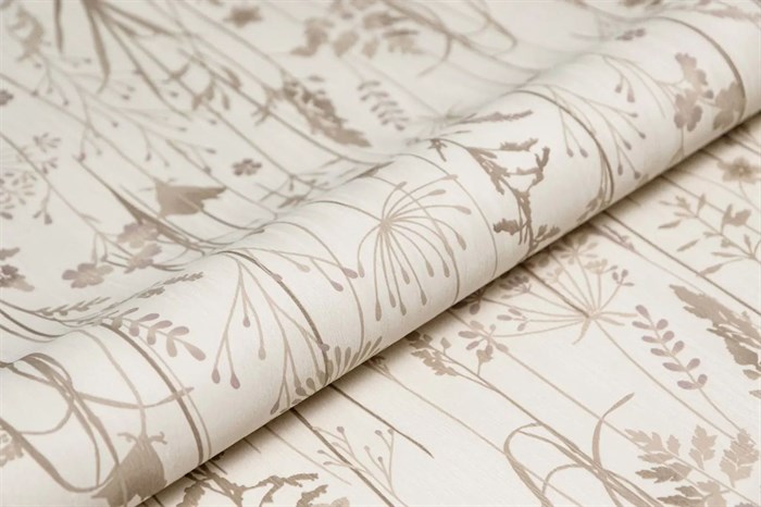 KM8801 Обои виниловые Платан мотив, бежевый 1,06х10 (1, Т A) прямая стыковка - фото 132913