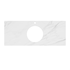 PL5.SG507120R/120 Столешница из керамогранита для накладных раковин, Монте Тиберио 120 см, белый натуральный