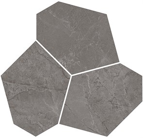 KMD2HID023BR Декор Марсель наборный серый глянцевый обрезной 26,5x25,5x0,9