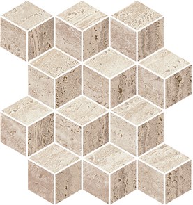 KMD2MSM019BR Декор Про Травертин мозаичный микс матовый обрезной 34,5x37x0,9