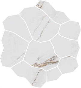 KMD2HID022GR Декор Марсель наборный белый матовый обрезной 31,5x34,2x0,9