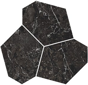 KMD2HID028GR Декор Марсель наборный чёрный матовый обрезной 26,5x25,5x0,9