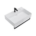 LO.wb.70.1 Раковина Logica/Лоджика мебельная\подвесная с одним отверстием 70, белая глянцевая - фото 111724