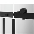 CT.120.SD.BLK.M Душевая дверь CRISTALLO, раздвижная с функцией soft close, 120х210, матовый черный - фото 115707