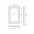 PL.C.mi.65\WHT Панель с зеркалом PLAZA Classic 65x100см, цвет белый - фото 116586