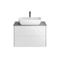 PLB.M.80.2/WHT.V Тумба PLAZA Modern подвесная 80, 2 ящика, белая глянцевая - фото 124012