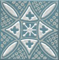 KMD3STA020GN Декор Бахия 2 бирюзовый глянцевый 9,8x9,8x0,7 - фото 124836