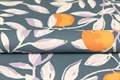 KM8503 Обои виниловые Шафран мотив,синий,  апельсины 1,06х10 (1, Т A) прямая стыковка - фото 129174