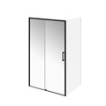 LN.120.SD.BLK.M Душевая дверь LINDO, раздвижная с функцией soft close, 120х195, матовый черный - фото 129491