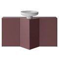 KMCACb50MMp0 Тумба-модуль Caravan/Караван под раковину со столешницей без боковин, подвесная 50, нажимное открывание, марокканский гранатовый - фото 129898