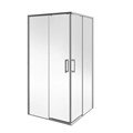 LN.100.SSD.CR Душевой уголок Lindo/Линдо раздвижной с функцией плавного открывания и закрывания, квадратный,100х100х195, хром - фото 130254