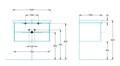 KMELWb80GWh1 Раковина Элеганс мебельная\подвесная 80 с одним отверстием, белая глянцевая - фото 133459