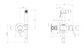 FO.403.KM.BLK.M Смеситель с гигиеническим душем встроенного монтажа Фонте, черный матовый - фото 133477