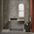 KMPLWb55MBl0 Раковина Plaza/Плаза 55 накладная с донным клапаном, черная матовая - фото 133681